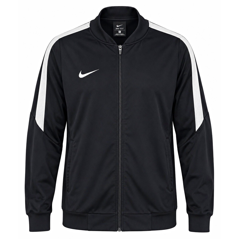 Nike Dri-FIT Men's Soccer Track Jacket Full Zip Pockets Black/White XL